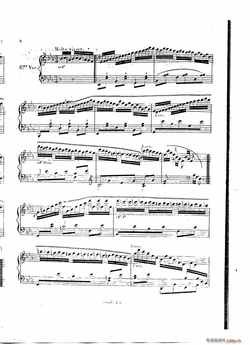 Czerny Variations brillantes(钢琴谱)7