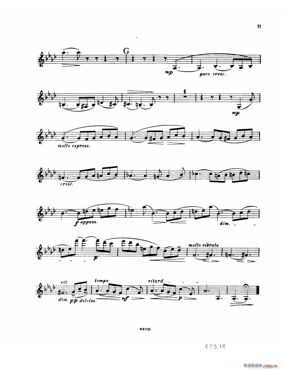 Bowen Suite for violin and piano violin part(钢琴谱)11
