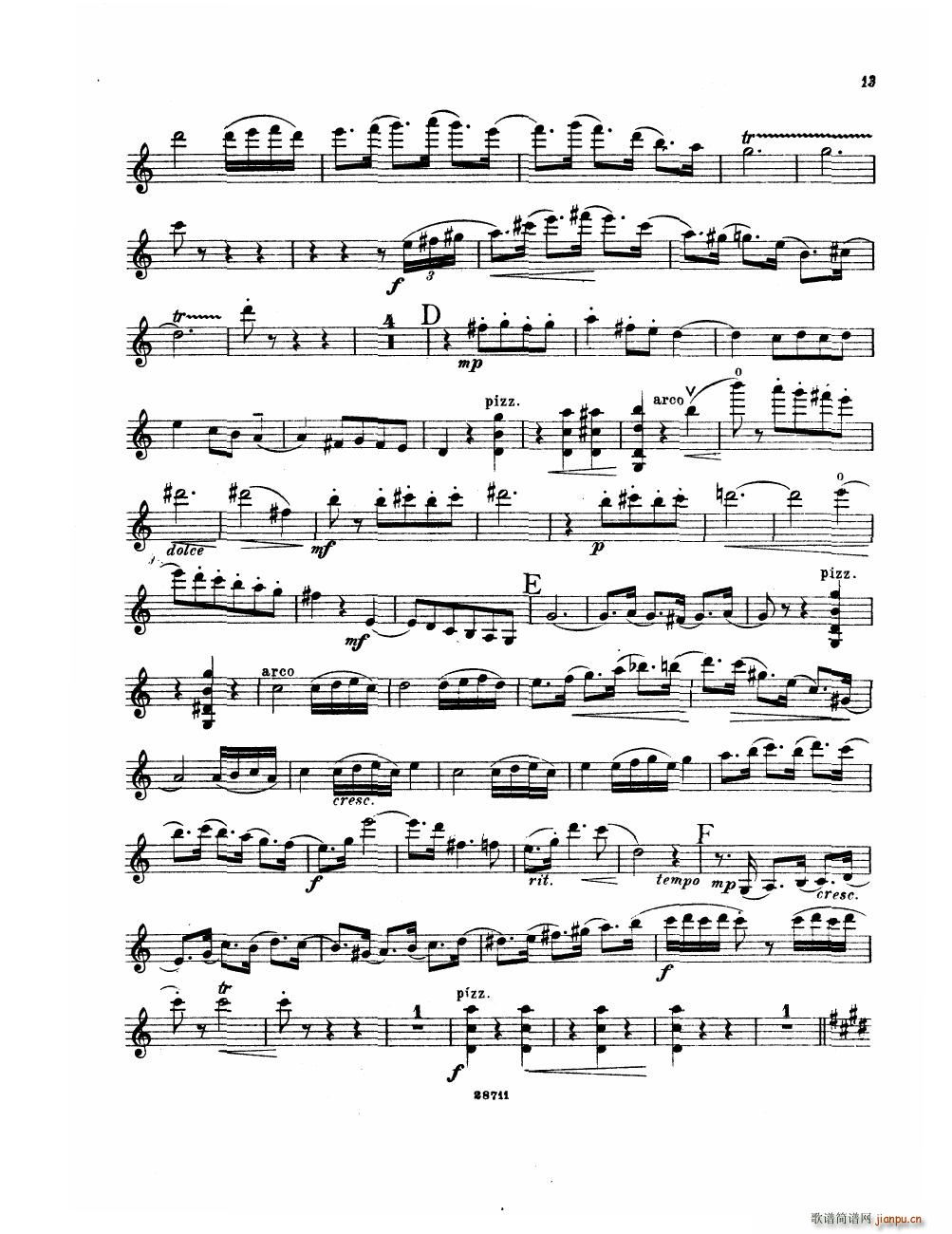 Bowen Suite for violin and piano violin part(钢琴谱)13