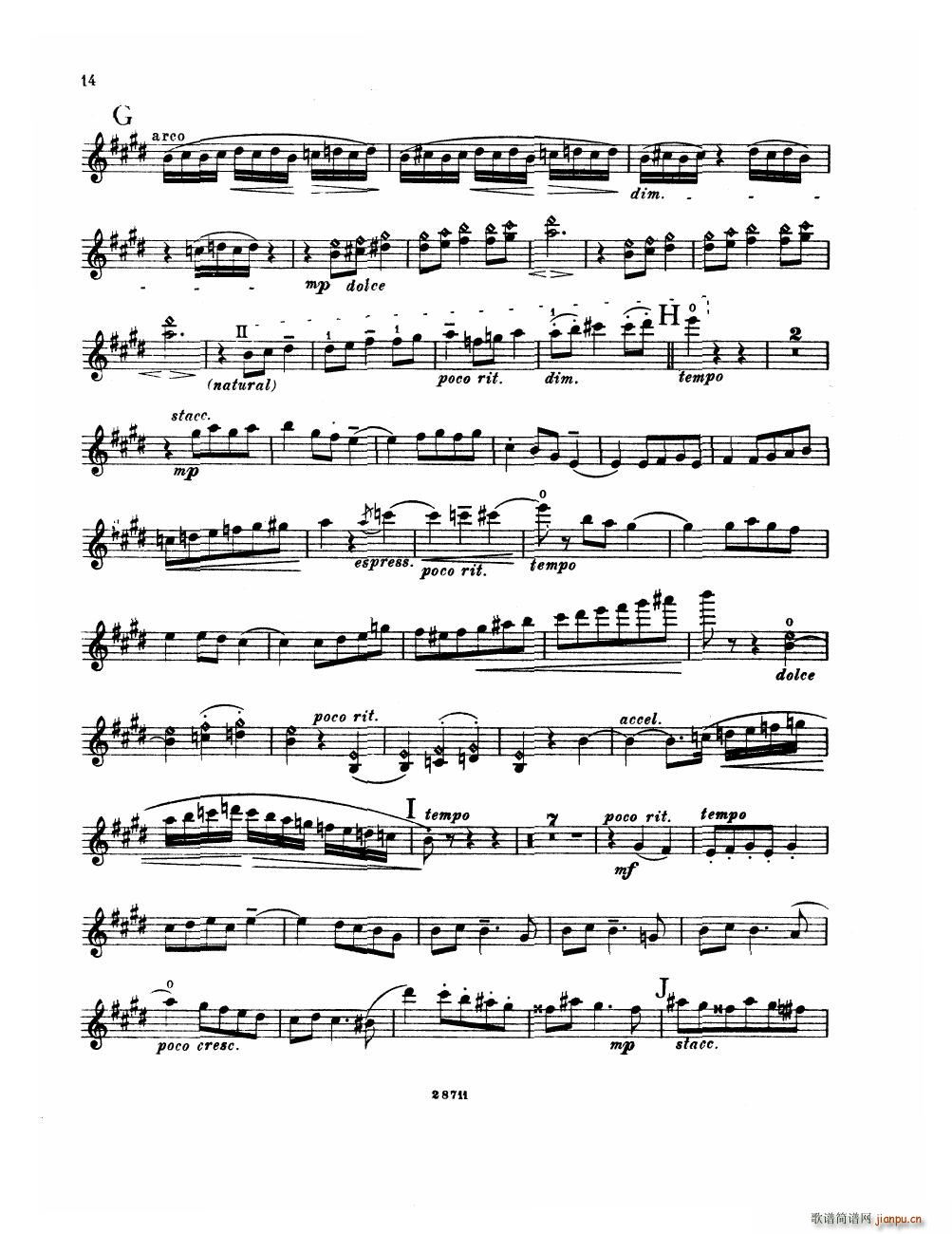 Bowen Suite for violin and piano violin part(钢琴谱)14