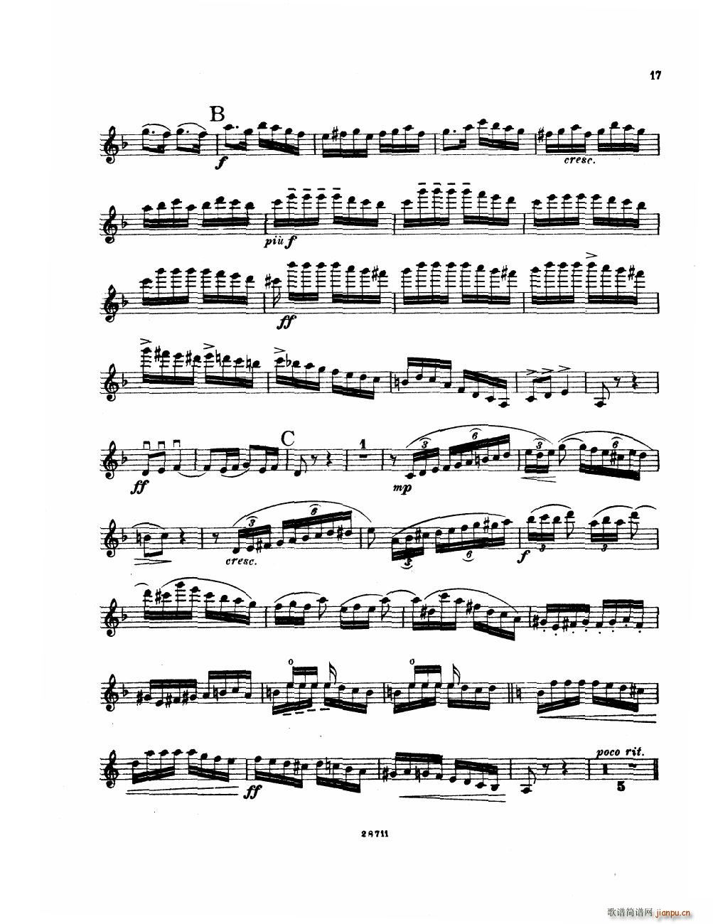 Bowen Suite for violin and piano violin part(钢琴谱)17