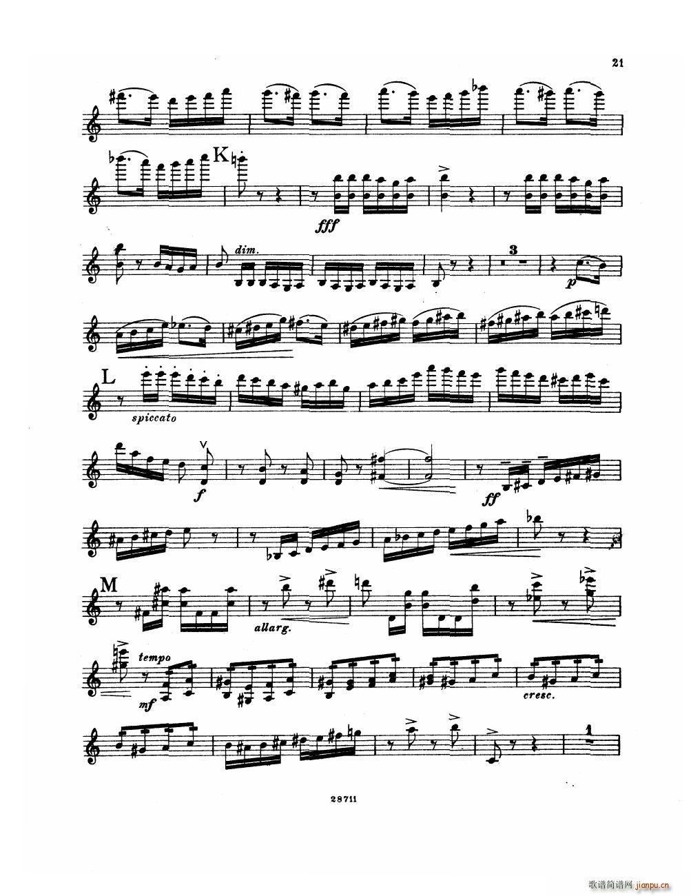 Bowen Suite for violin and piano violin part(钢琴谱)21