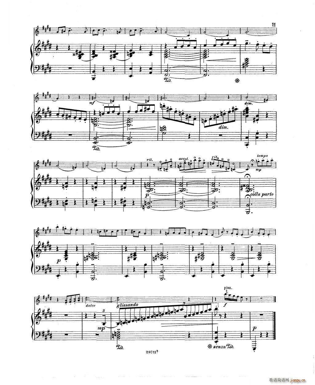 Bowen Humoresque for violin and piano(钢琴谱)13