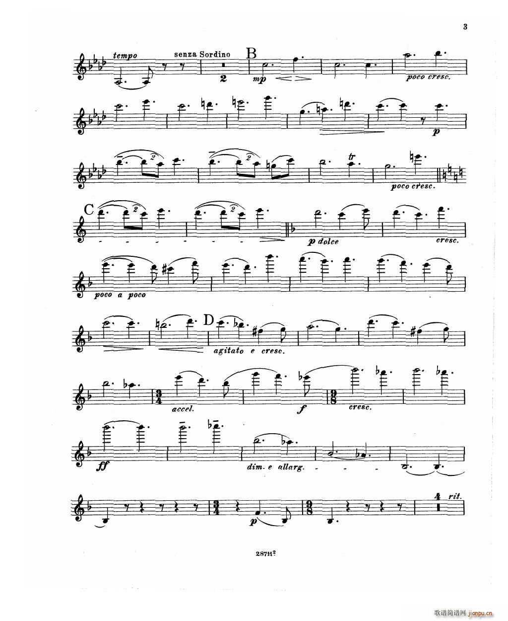 Bowen Barcarolle for violin and piano(钢琴谱)19