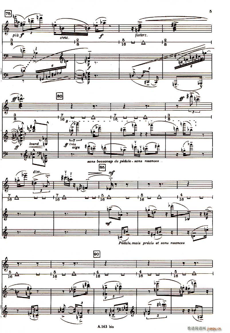 Boulez Sonatine Pour Flute Et Piano(钢琴谱)5