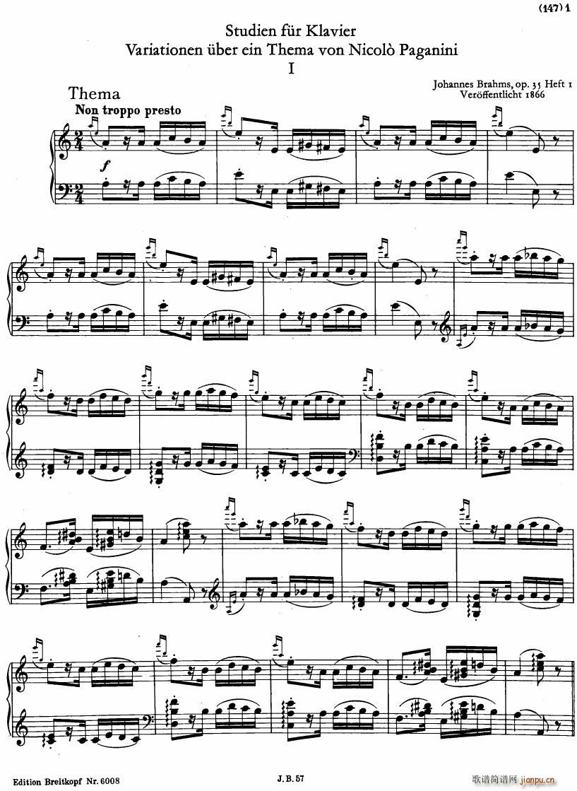 Paganini Vars 1(钢琴谱)1