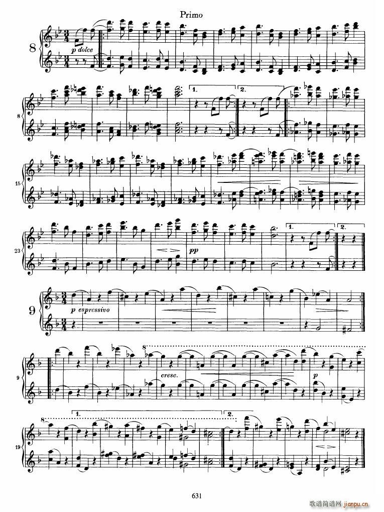 Brahms op 39 Waltzes(钢琴谱)3