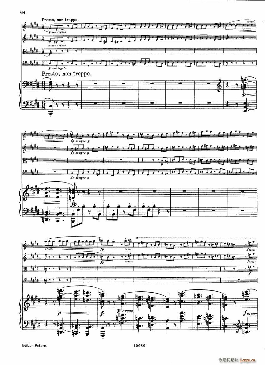 Brahms op 34 Piano Quintet f minor score 二(钢琴谱)22