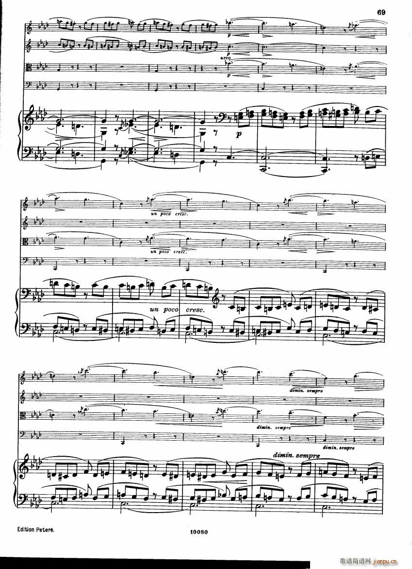 Brahms op 34 Piano Quintet f minor score 二(钢琴谱)27