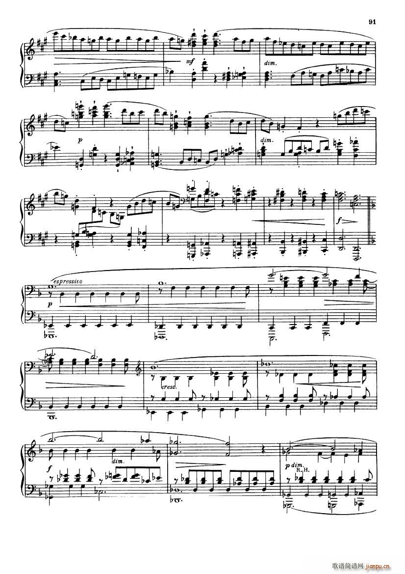 Brahms op 90 Singer Symphonie Nr 3 F Dur(钢琴谱)6