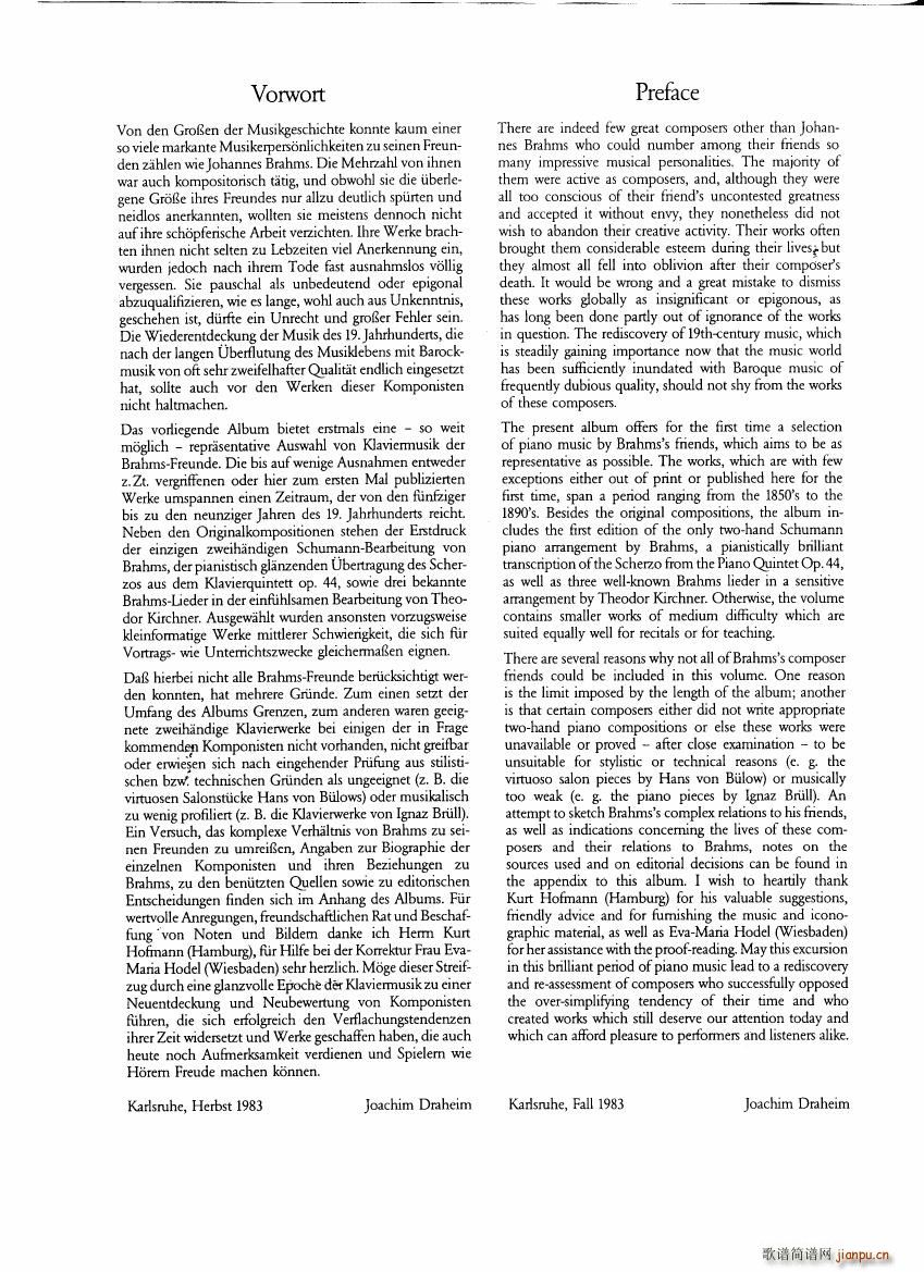 Brahms and his friends Anthology 1(钢琴谱)3