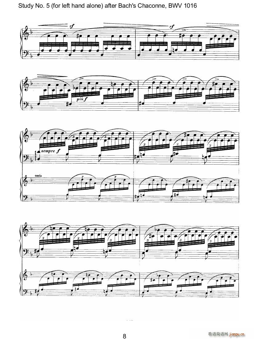 Bach Brahms BWV1016 Chaconne as Etude 5 left hand(钢琴谱)6