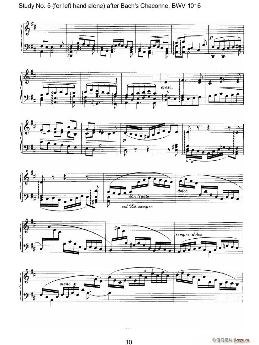 Bach Brahms BWV1016 Chaconne as Etude 5 left hand(钢琴谱)19