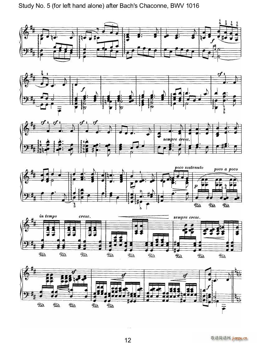 Bach Brahms BWV1016 Chaconne as Etude 5 left hand(钢琴谱)23
