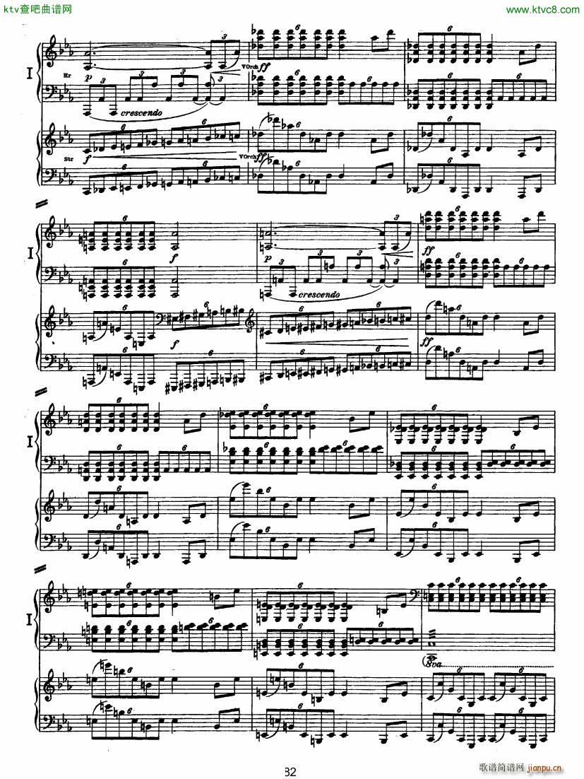 Bruckner Symphony No 4 4 hands arr 二(钢琴谱)31