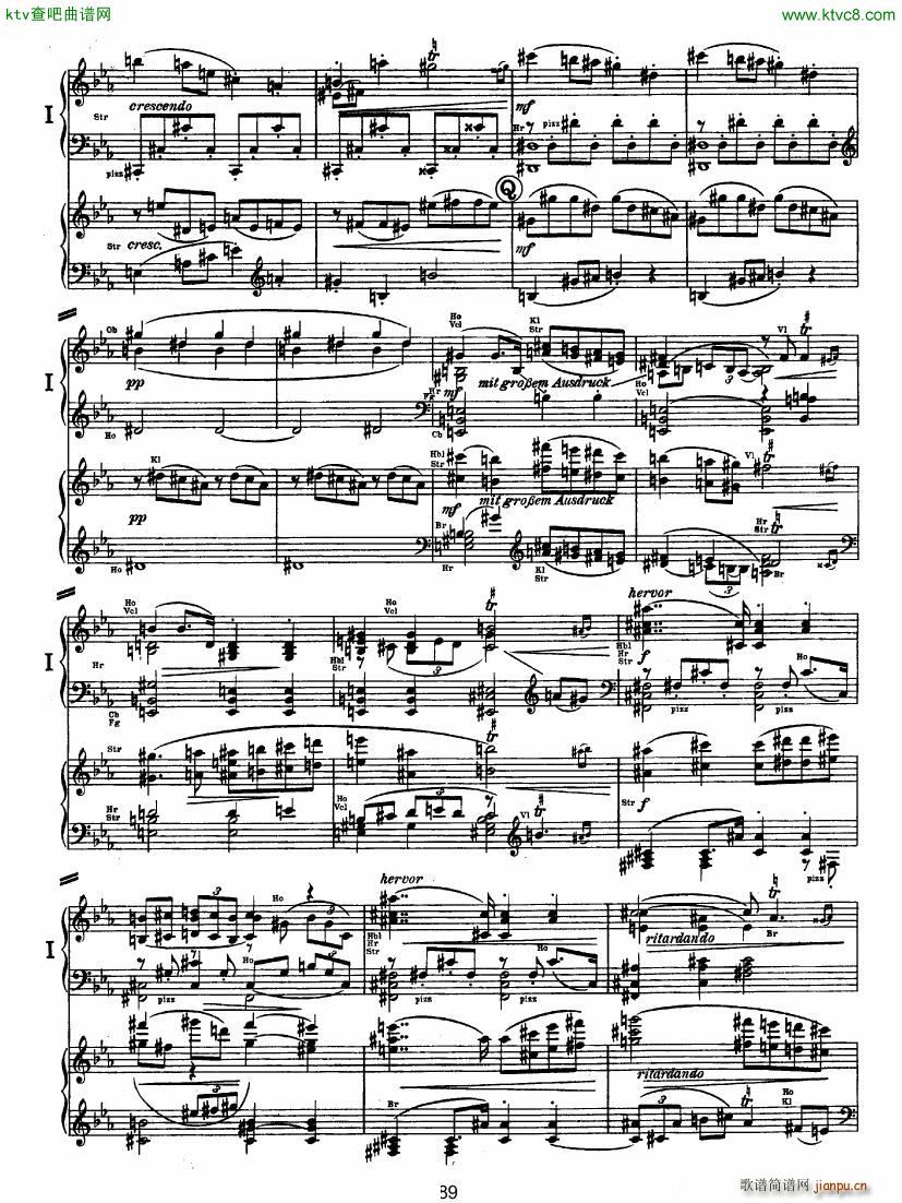 Bruckner Symphony No 4 4 hands arr 二(钢琴谱)38