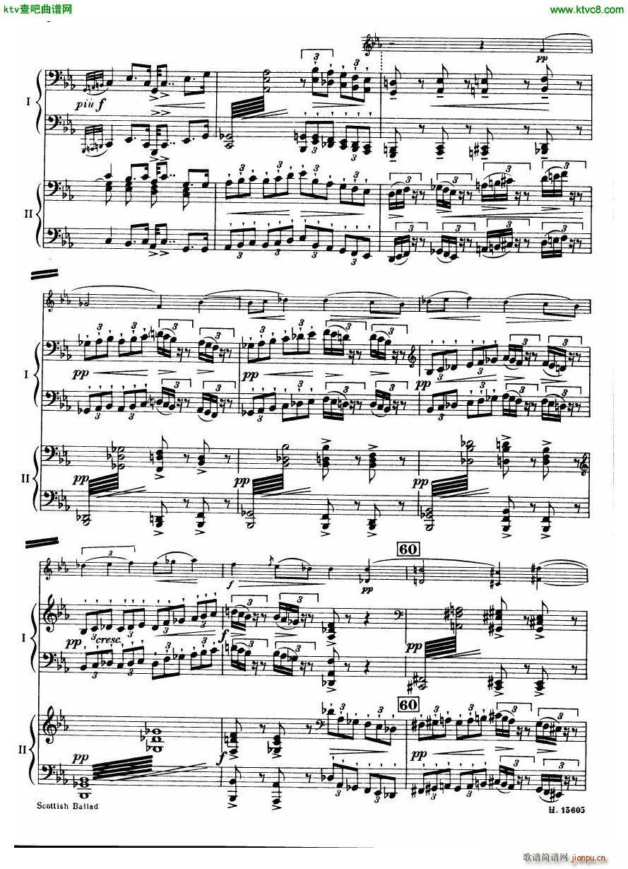 Britten Scottish Ballad op 26 arr for 2 pianos(钢琴谱)7