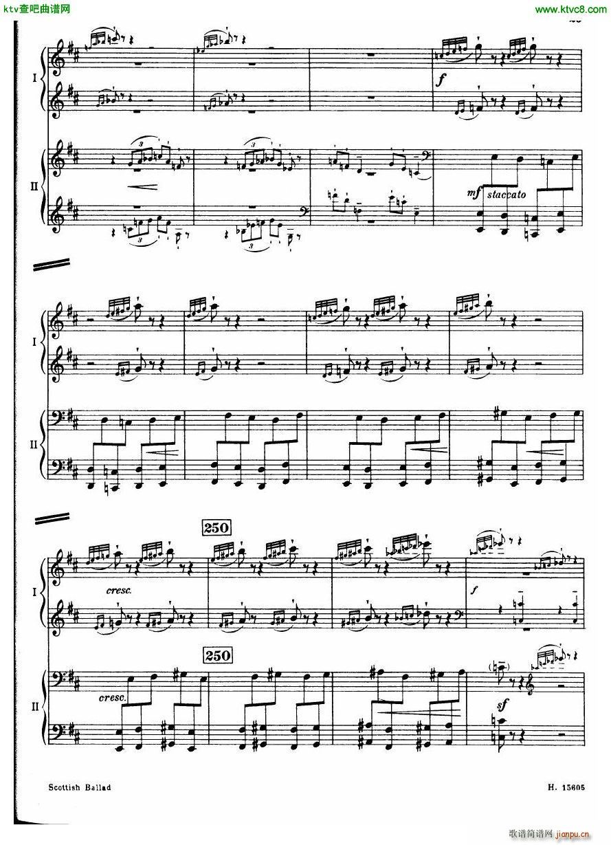 Britten Scottish Ballad op 26 arr for 2 pianos(钢琴谱)26