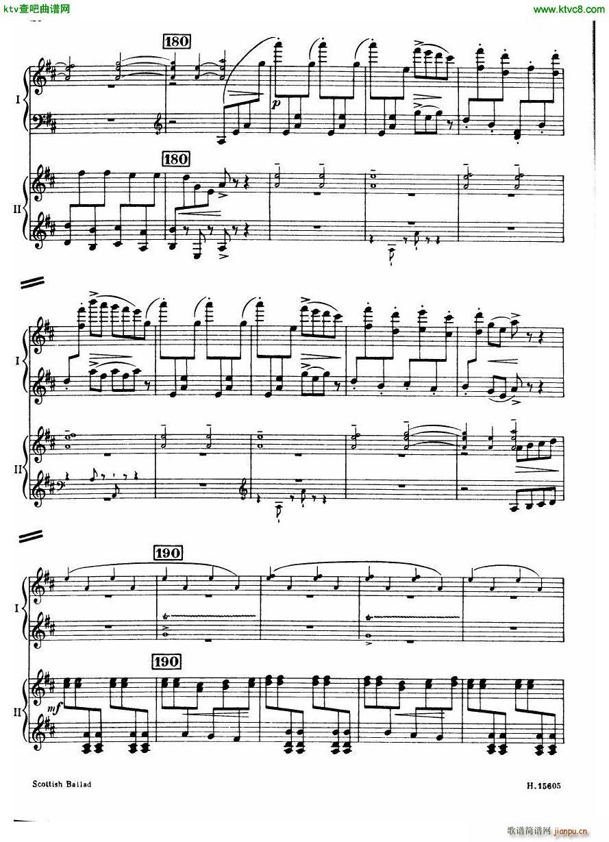 Britten Scottish Ballad op 26 arr for 2 pianos(钢琴谱)21