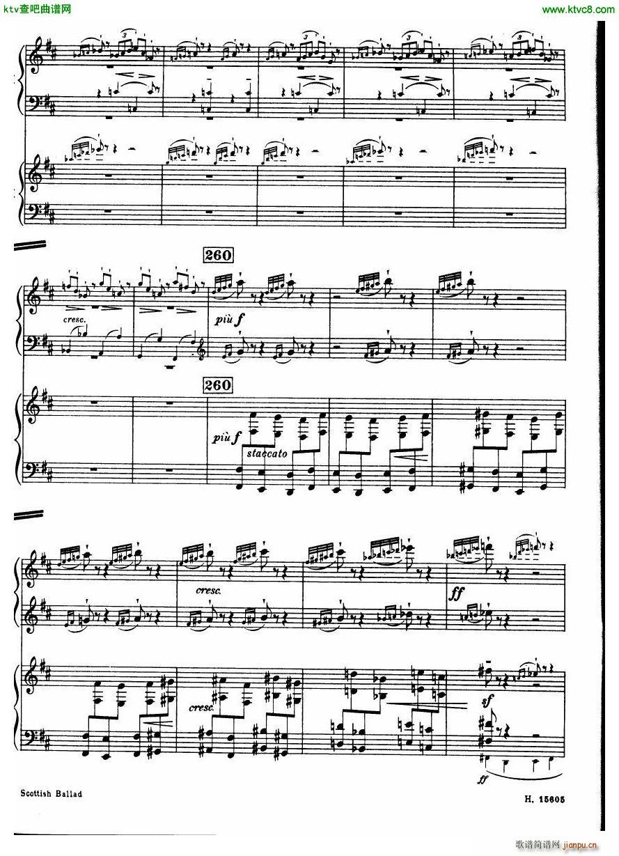 Britten Scottish Ballad op 26 arr for 2 pianos(钢琴谱)27