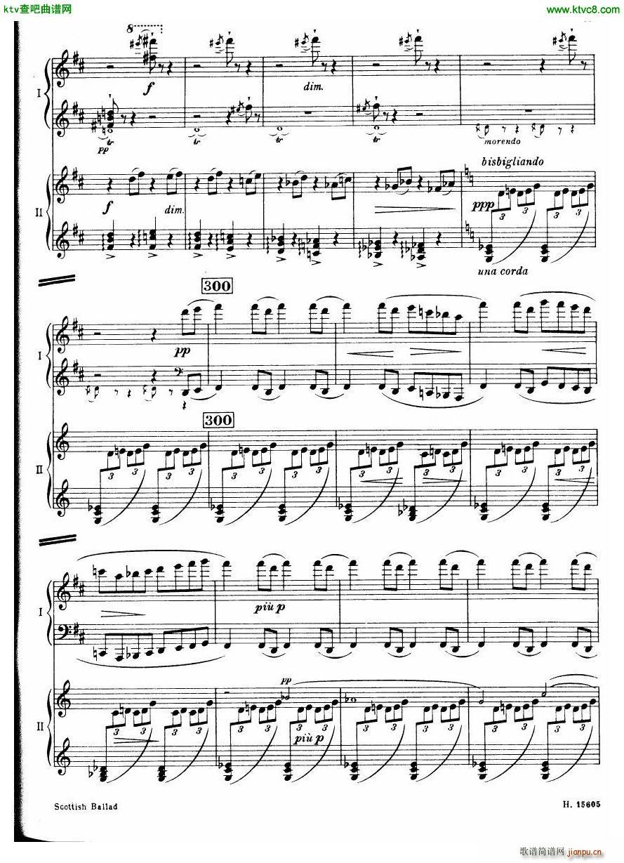 Britten Scottish Ballad op 26 arr for 2 pianos(钢琴谱)30
