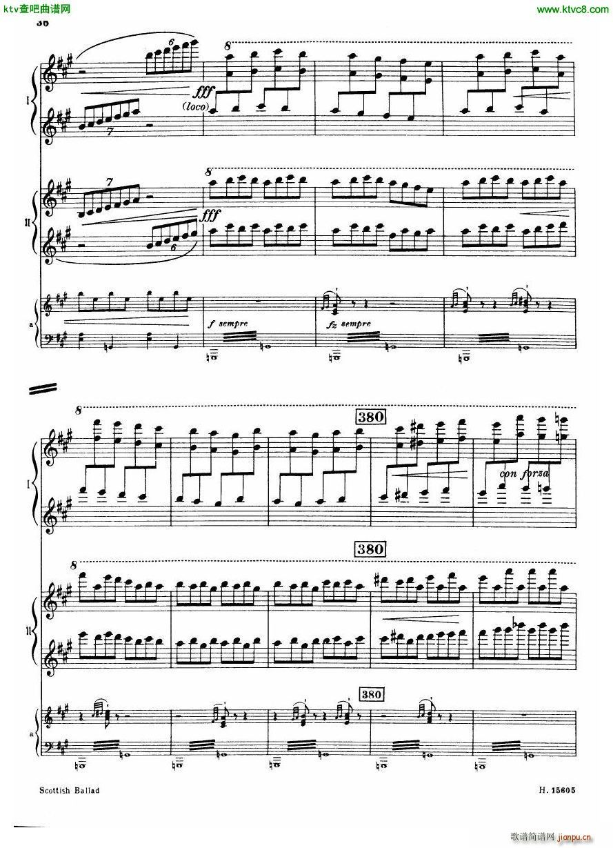 Britten Scottish Ballad op 26 arr for 2 pianos(钢琴谱)37