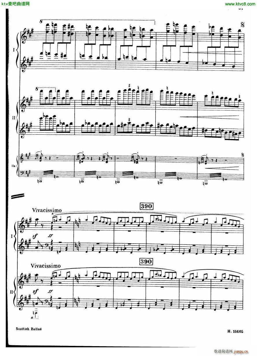 Britten Scottish Ballad op 26 arr for 2 pianos(钢琴谱)38