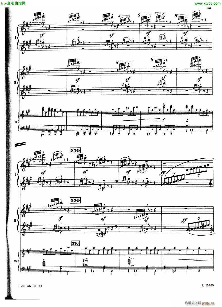 Britten Scottish Ballad op 26 arr for 2 pianos(钢琴谱)36