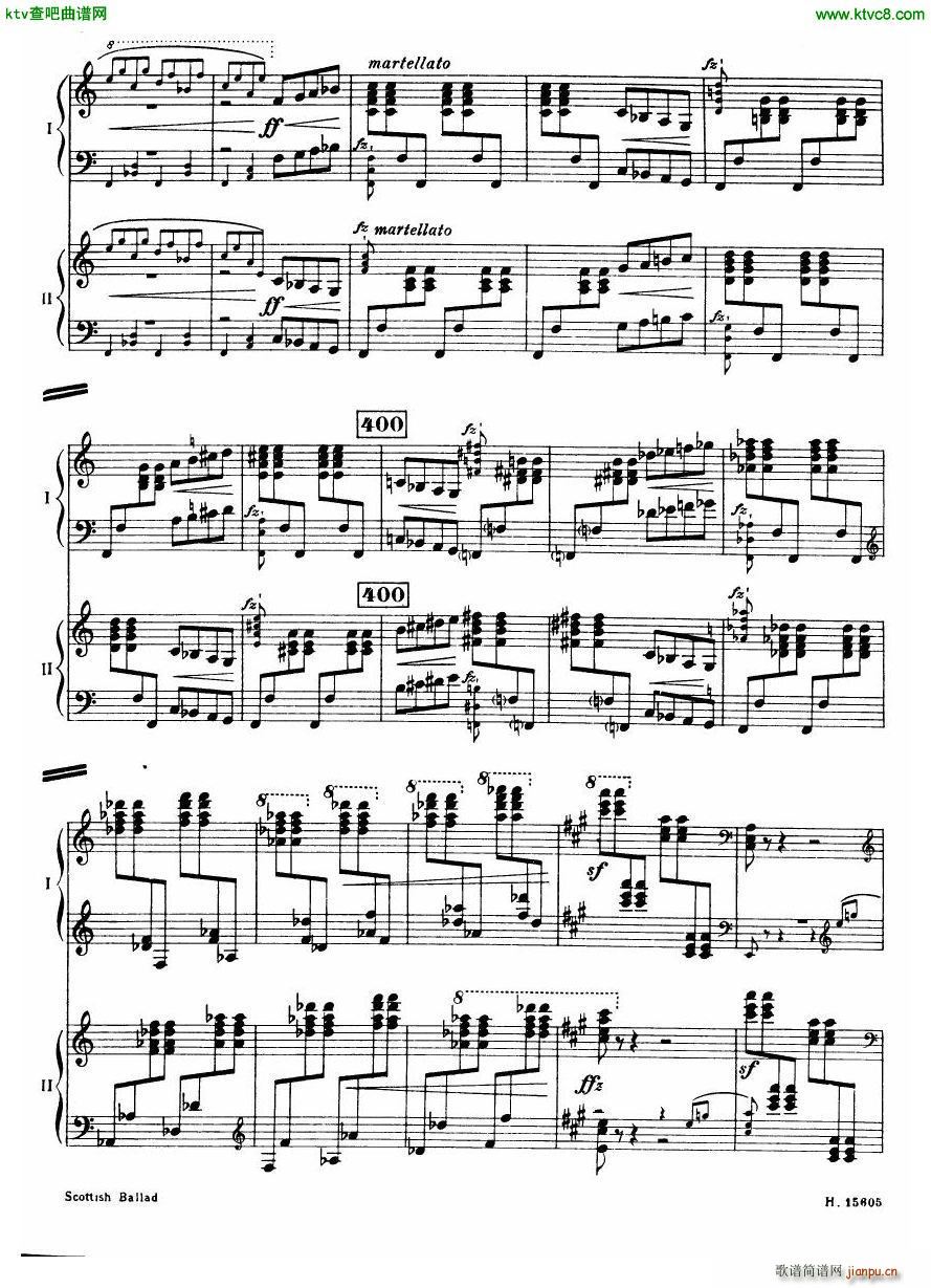 Britten Scottish Ballad op 26 arr for 2 pianos(钢琴谱)39