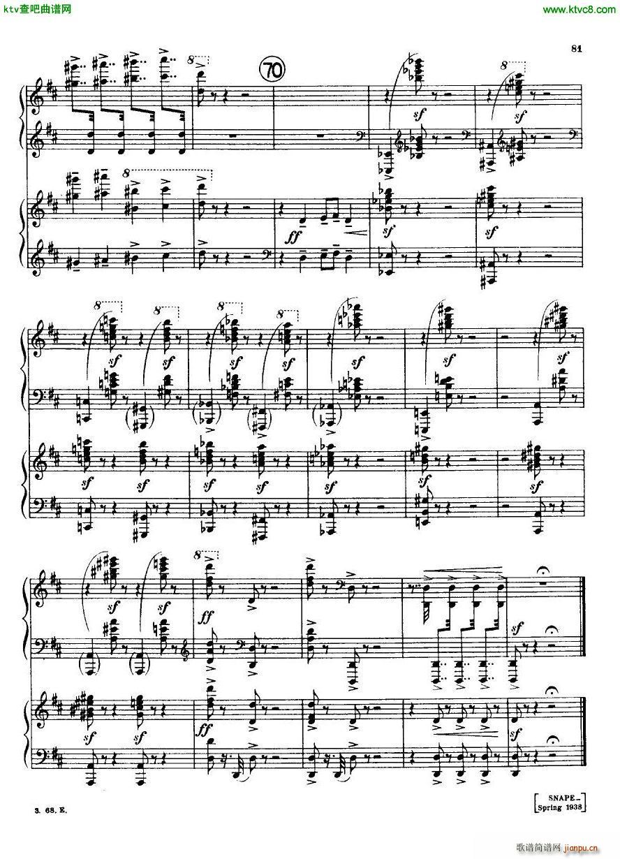 Britten piano concerto op 13 二(钢琴谱)29