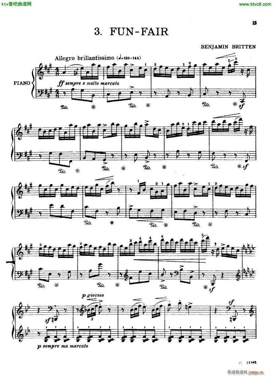 Britten Holiday Diary Op 5(钢琴谱)12