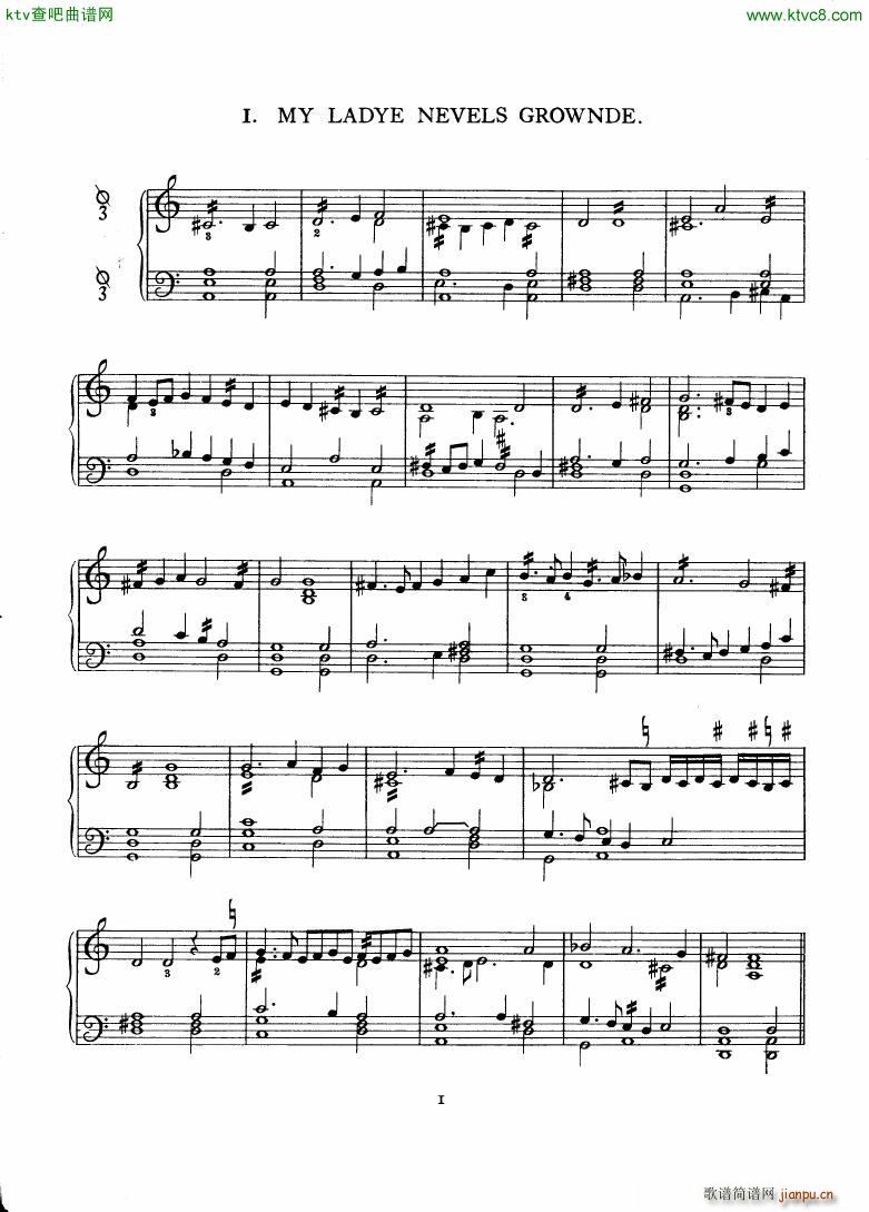 Byrd My Ladye Nevells Grownde(钢琴谱)1