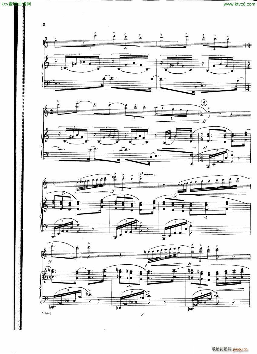 Burton E Flute sonatina score(钢琴谱)7