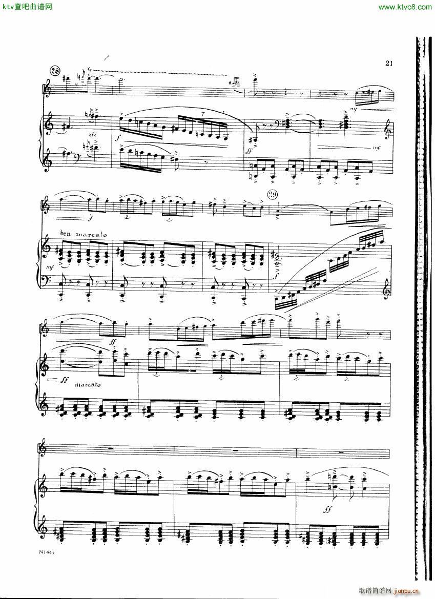 Burton E Flute sonatina score(钢琴谱)20