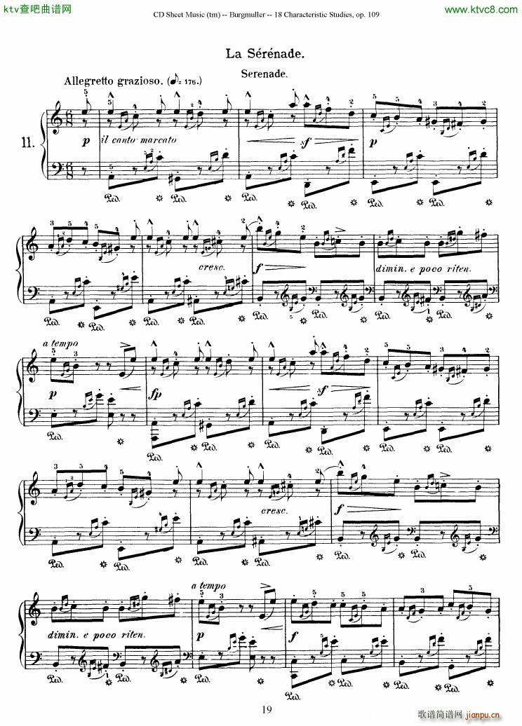 Burgmuller 18 characteristic studies op109(钢琴谱)19