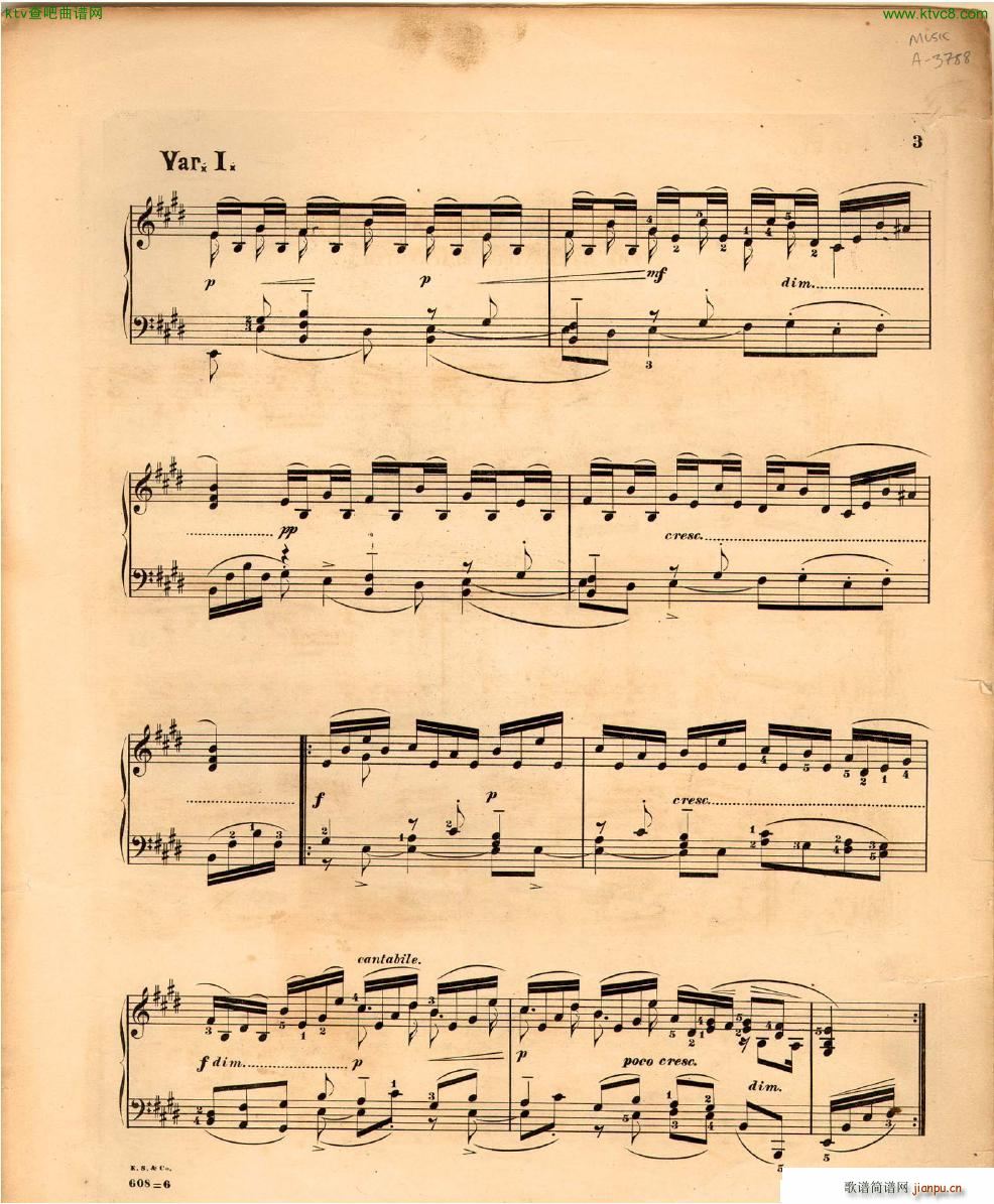 Bulow haendel harmonious blacksmith(钢琴谱)3