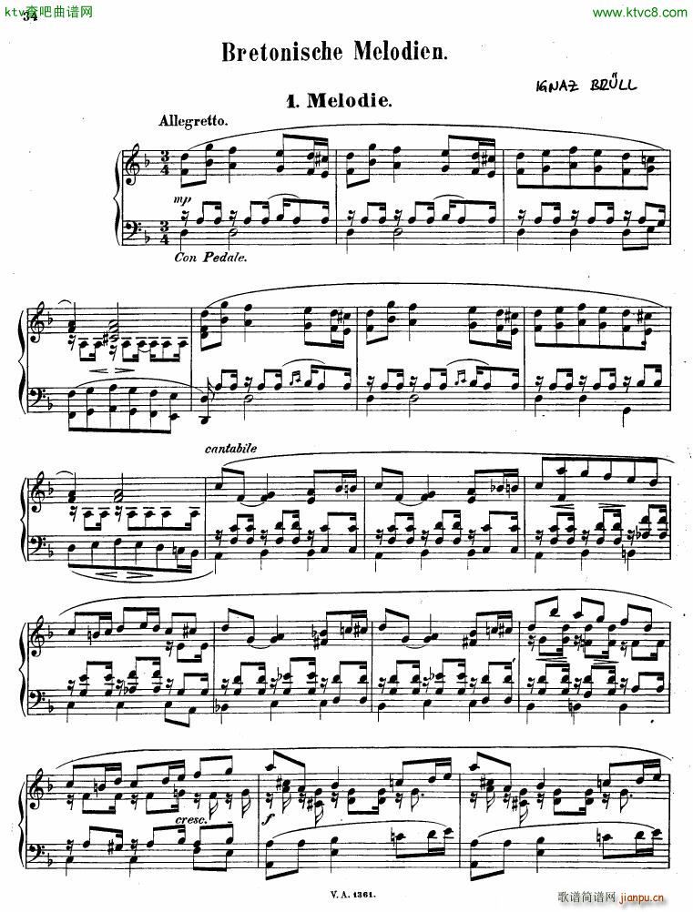 Brull bretonische melodien op 45(钢琴谱)1
