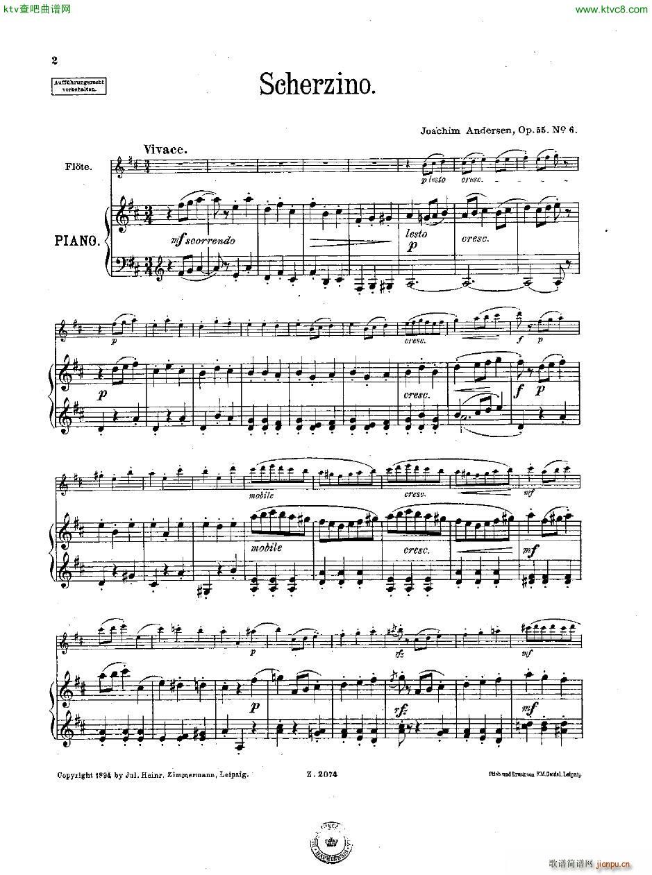 Andersen op 55 Acht Vortragsstücke fl pno(钢琴谱)38