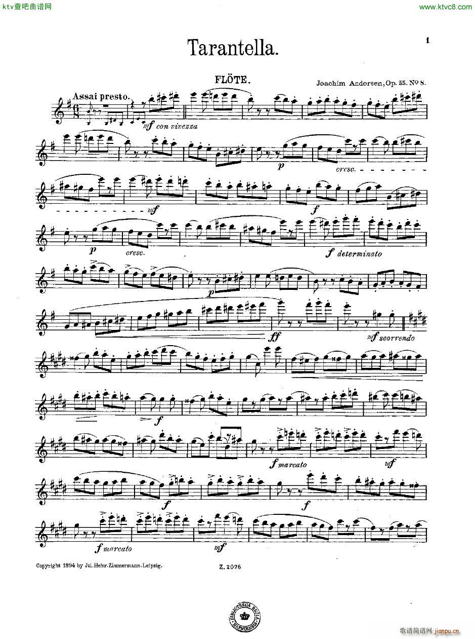 Andersen op 55 Acht Vortragsstücke fl pno(钢琴谱)56