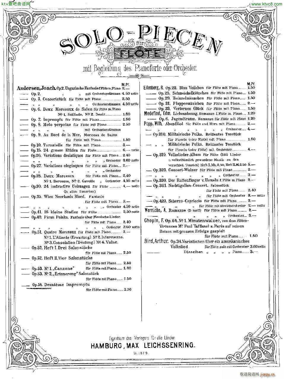 Andersen op 54 Deuxieme Impromptu fl pno(钢琴谱)1