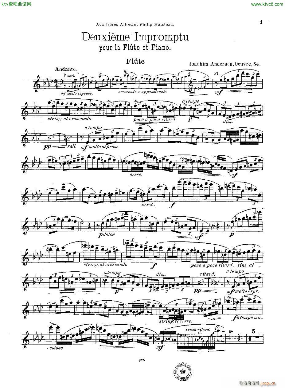 Andersen op 54 Deuxieme Impromptu fl pno(钢琴谱)11
