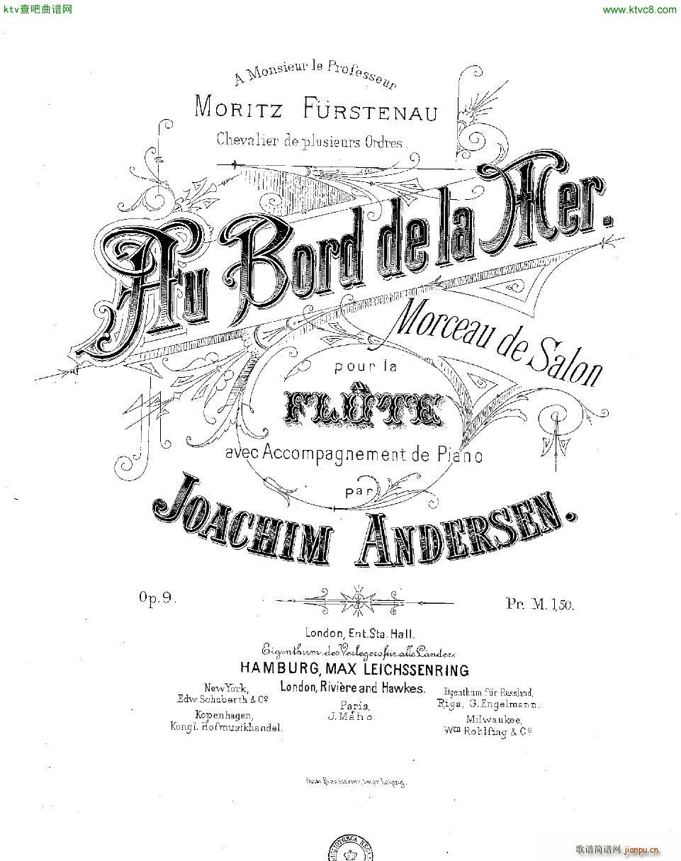 Andersen op 9 Au Bord de la Mer fl pno(钢琴谱)1