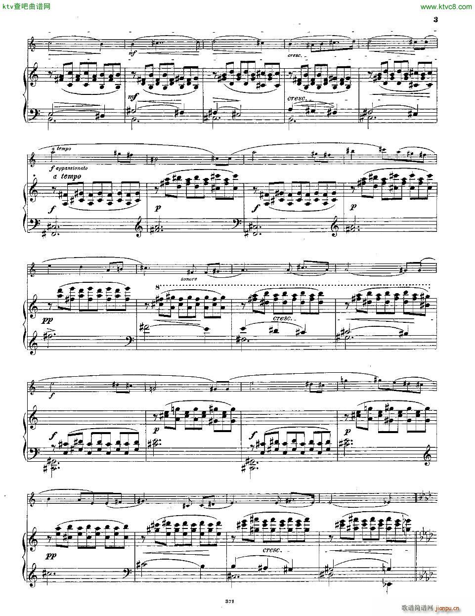 Andersen op 9 Au Bord de la Mer fl pno(钢琴谱)6