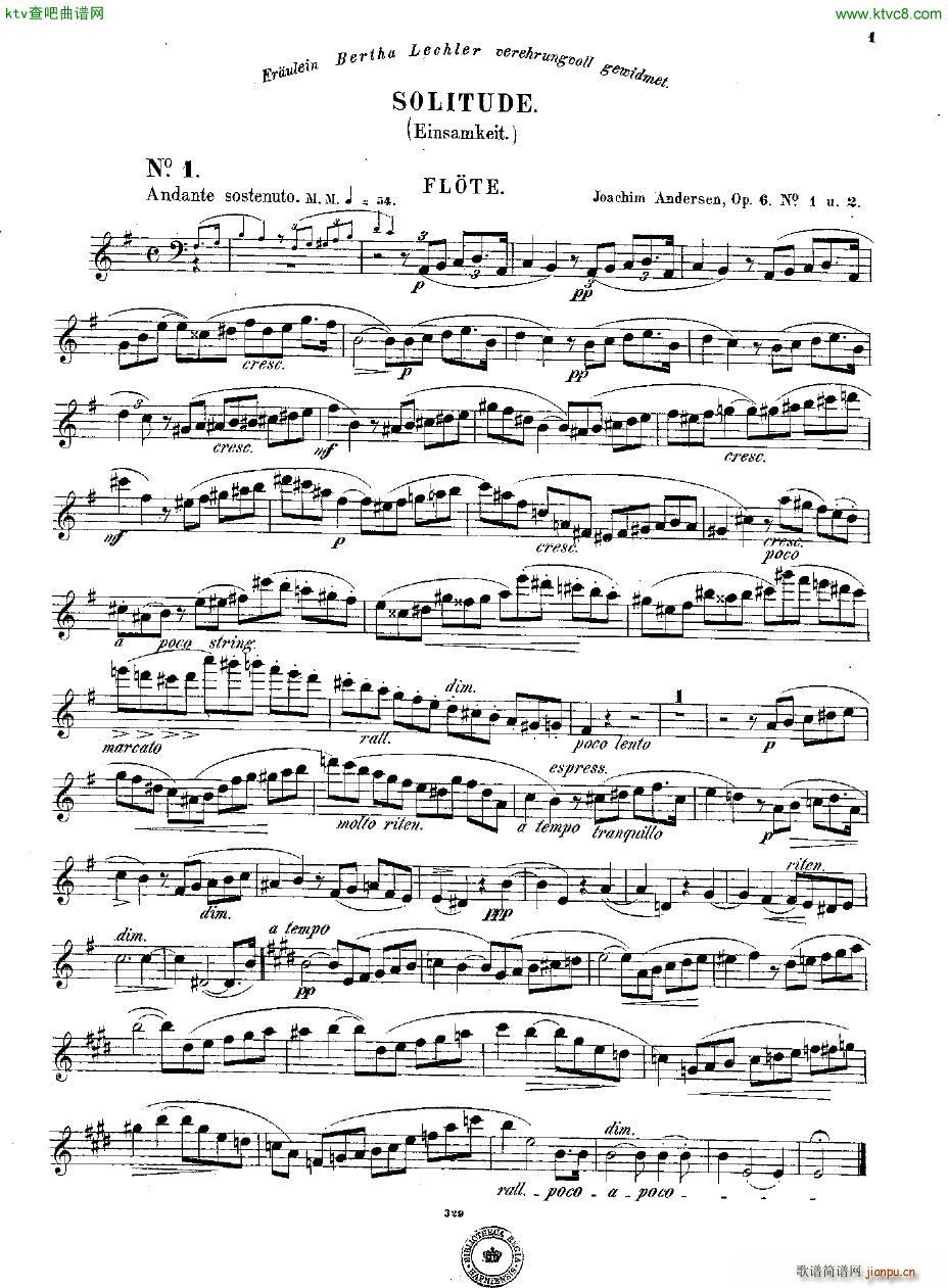 Andersen op 6 Morceaux de Salon fl pno(钢琴谱)6