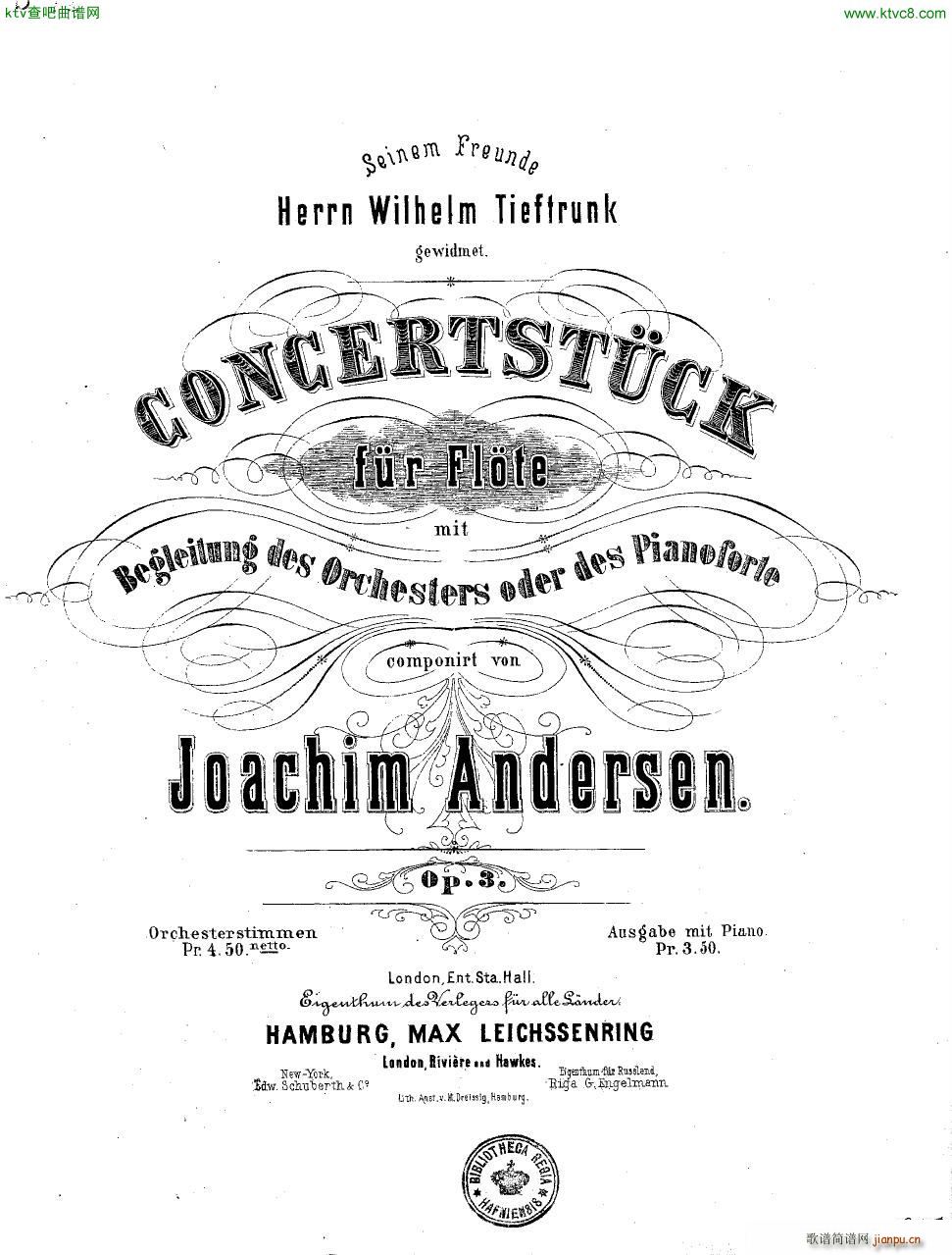 Andersen op 3 Concertst ck fl part only(钢琴谱)1