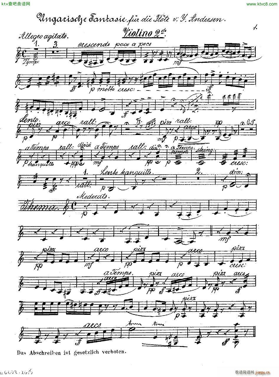 Andersen op 2 Ungarische Fantasie orch parts(钢琴谱)6