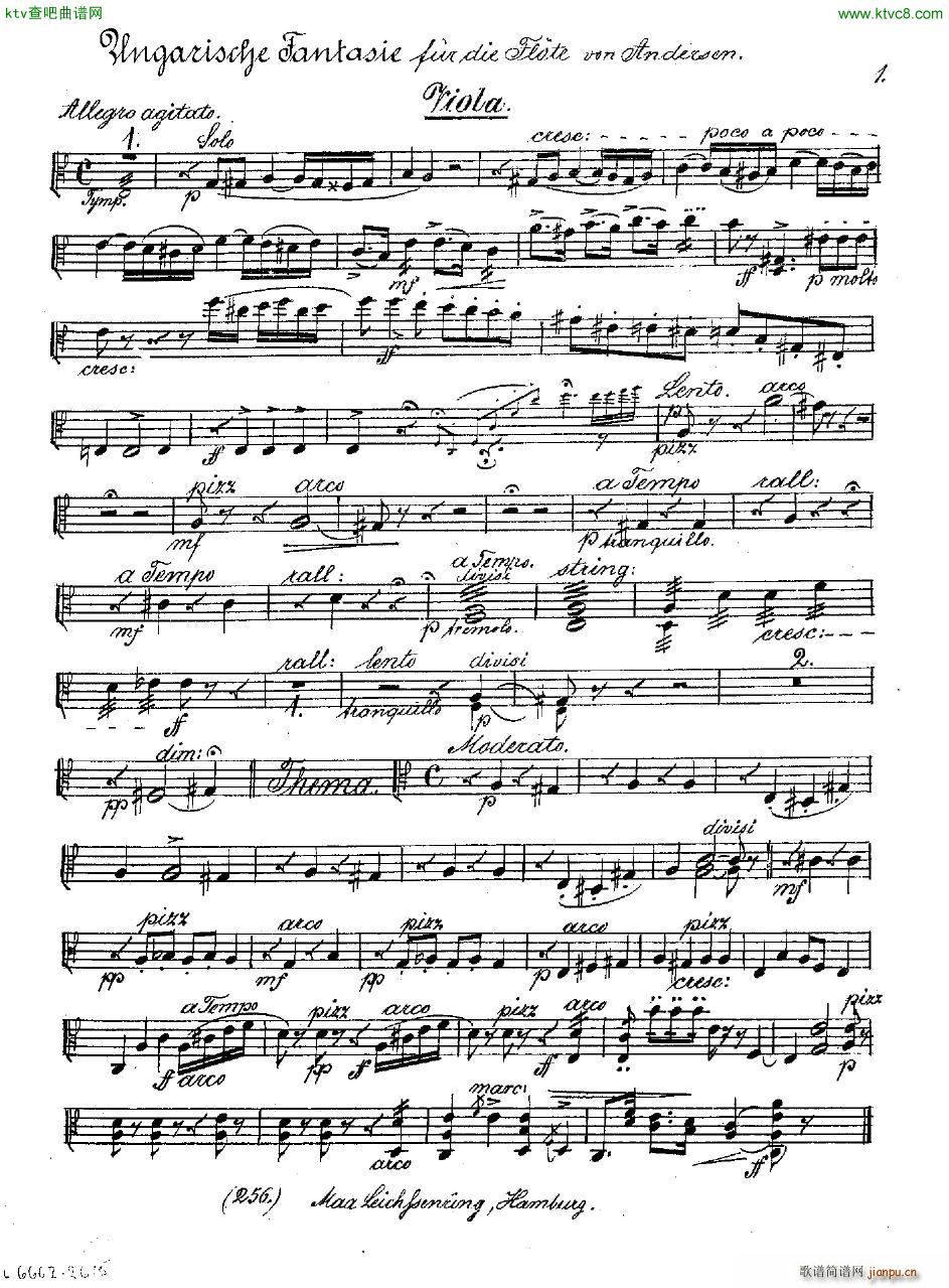 Andersen op 2 Ungarische Fantasie orch parts(钢琴谱)10