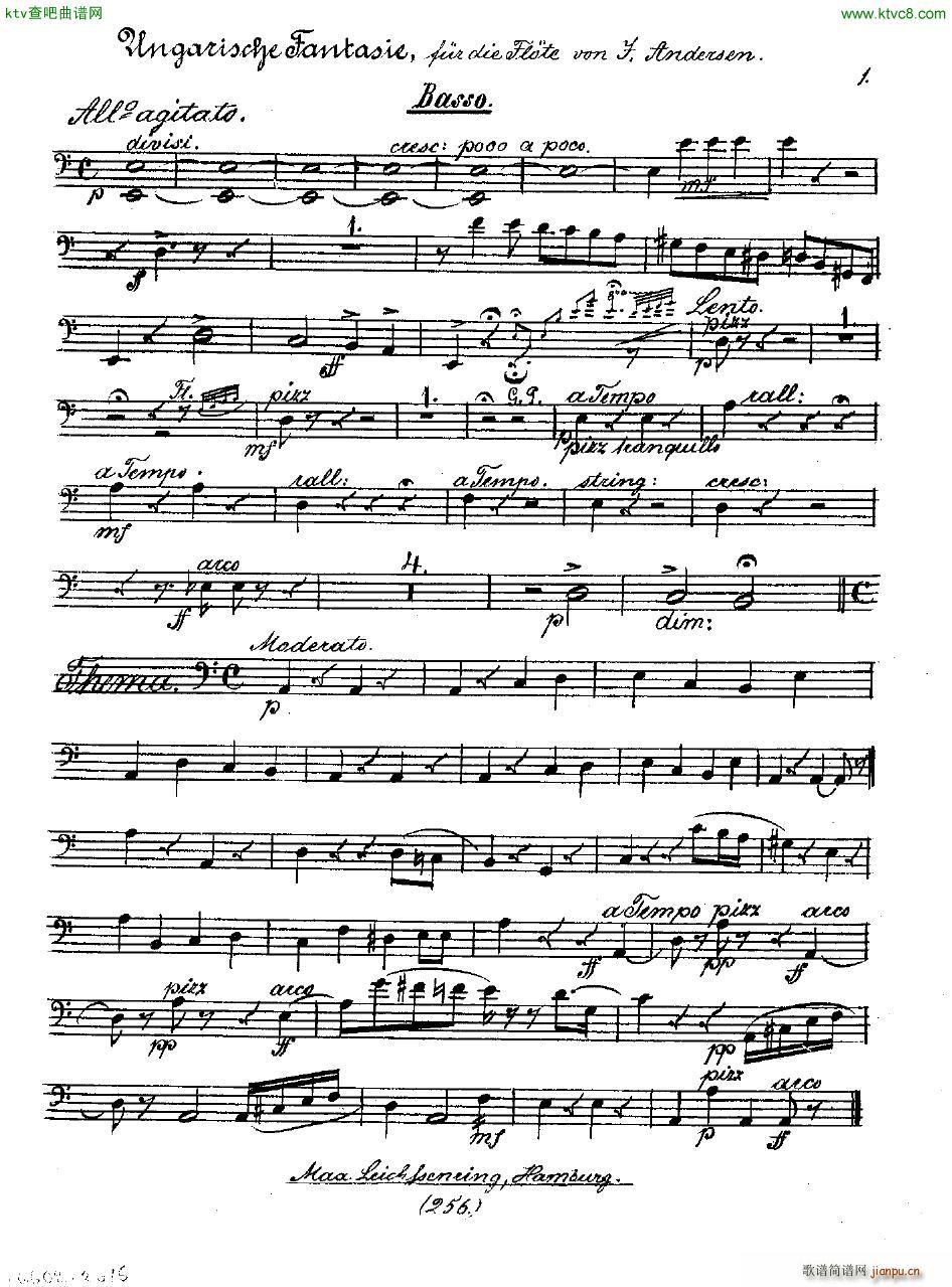 Andersen op 2 Ungarische Fantasie orch parts(钢琴谱)18