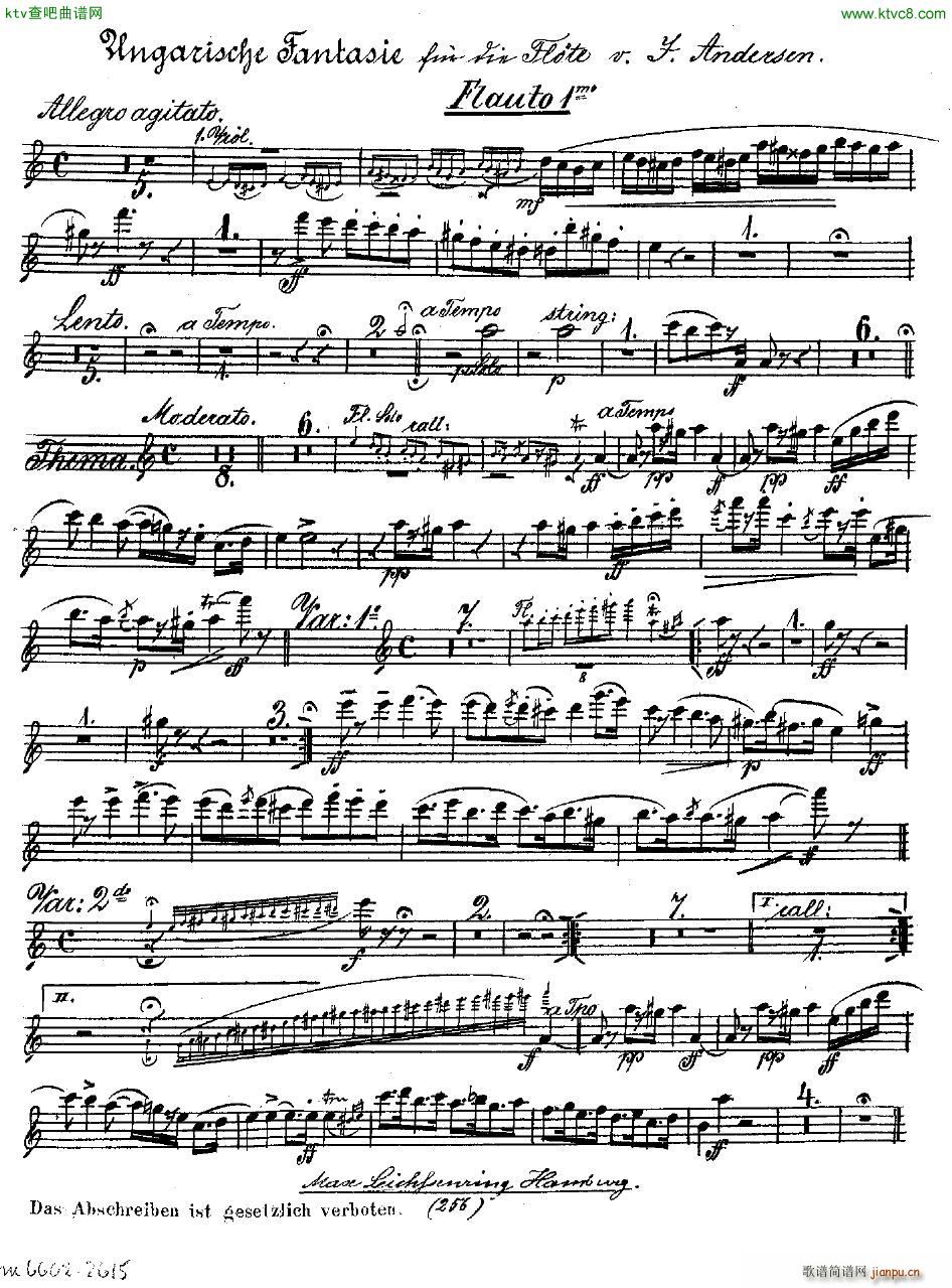 Andersen op 2 Ungarische Fantasie orch parts(钢琴谱)22