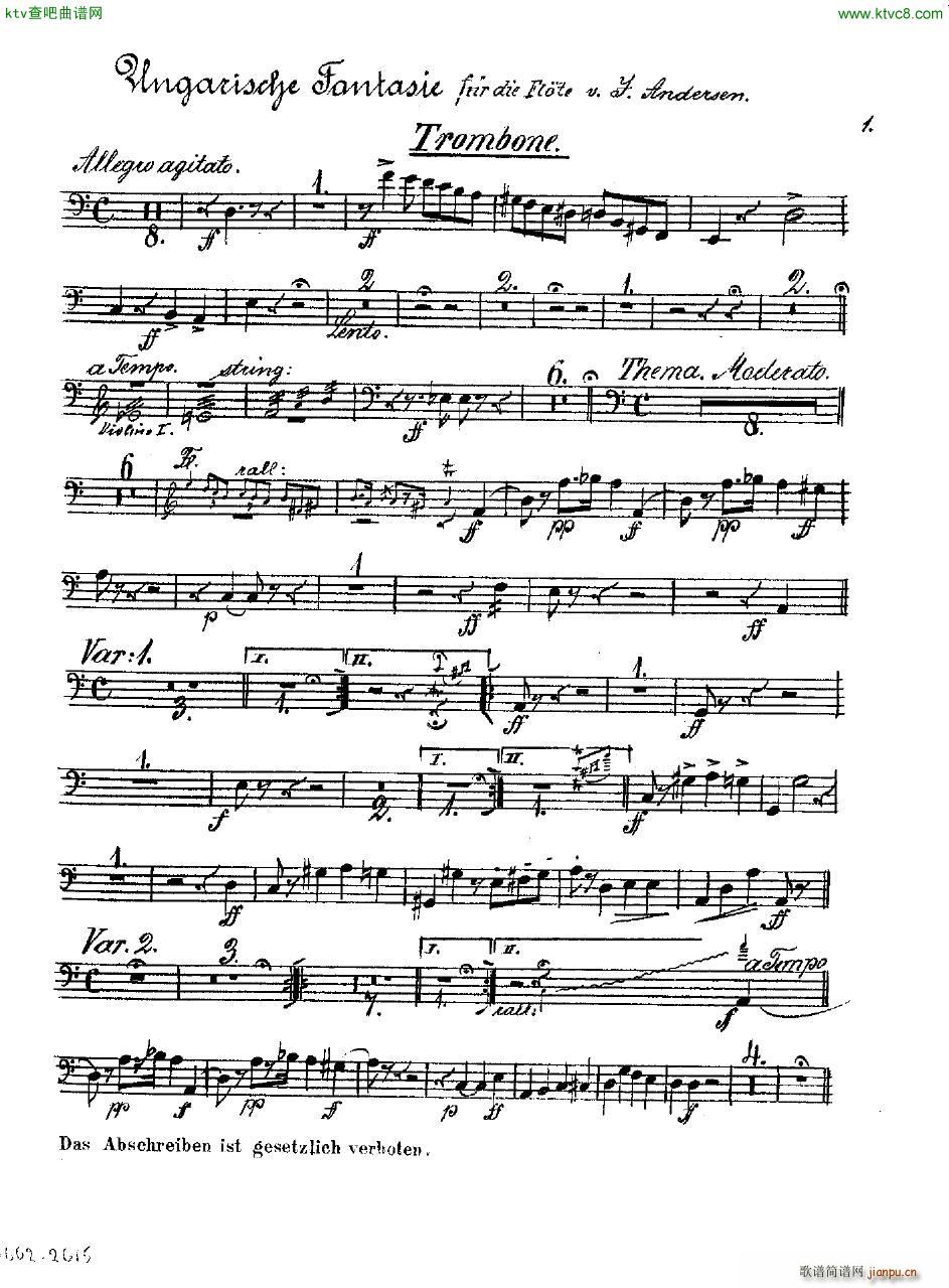 Andersen op 2 Ungarische Fantasie orch parts(钢琴谱)49